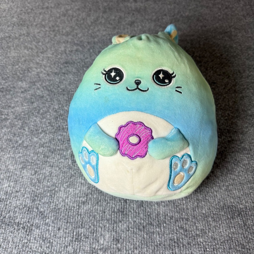 "Squishmallows N007 Cat Donut Plush —‎ Rare Dual-Color Kawaii Kitty"